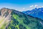 Green foothills, Mount Rainier, Crystal Mountain lookout, Pierce County, Washington State, Usa. Art Print
